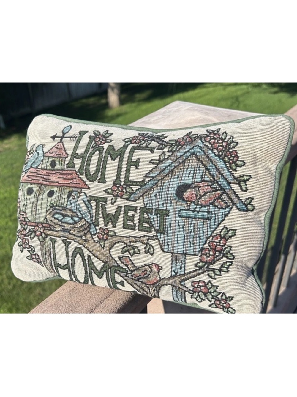 Tapestry Home Sweet Home Tree House Birds Rectangular
Throw Pillow 10"x14"